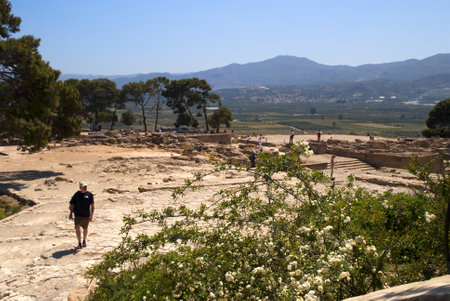 The archaeological site of the Palace of Phaistos Creteのeditorial素材