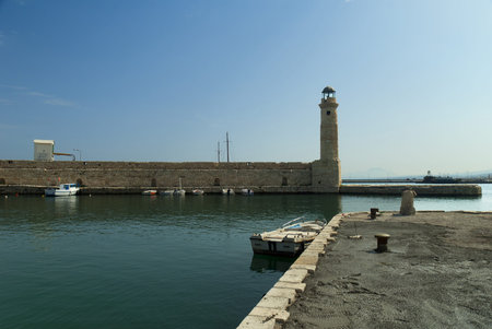 The Harbour at Rethymno in Crete Greeceのeditorial素材