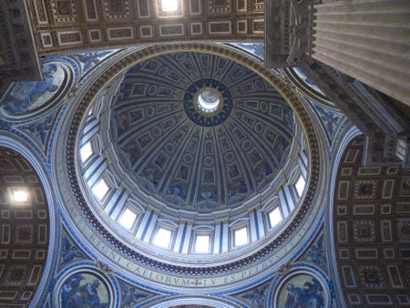 The Dome of St Peters Basilica in Rome Italyのeditorial素材