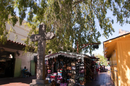 Olvera Street Mexican Market in Los Angeles USAのeditorial素材