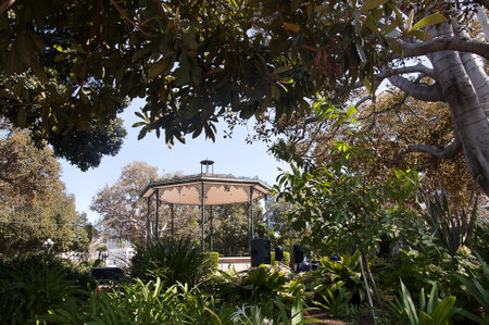 Banstand on Olvera Street Market Los Angeles California USAのeditorial素材