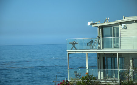 Beach House in Malibu California USAのeditorial素材