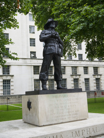 memorial to General Slimm in London Englandのeditorial素材