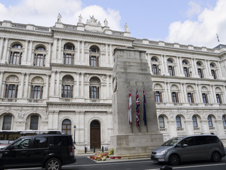 The Cenotaph to the Fallen in all Wars in London Englandのeditorial素材