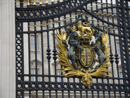 Gates of Buckingham Palace in London Englandのeditorial素材