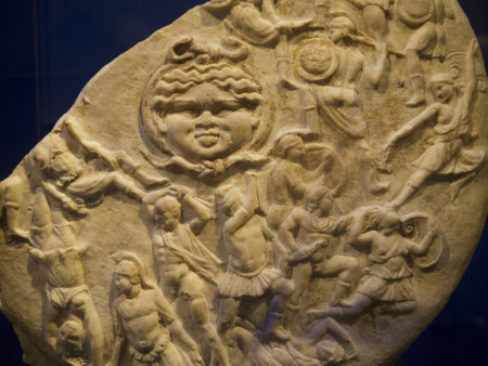 Greek Votive statue in Museum in London Englandのeditorial素材