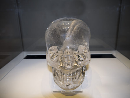 Crystal Skull on exhibition in Museum in London Englandのeditorial素材