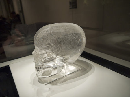 Crystal Skull on exhibition in Museum in London Englandのeditorial素材