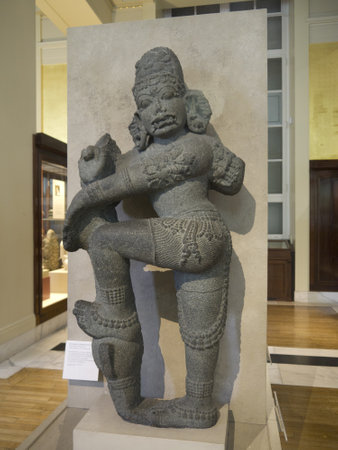 Large Indian Statue in the Museum in London Englandのeditorial素材