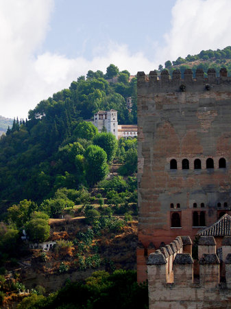 The Red Fort of the Alhambra Palace in Granada Spain          のeditorial素材
