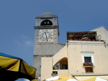 The Piazzetta on the Beautiful Island of Capri in Southern Italy のeditorial素材