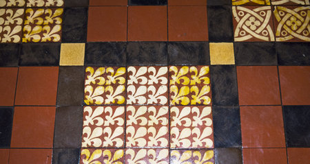 Medieval Style terracotta Tiles in St Patricks Cathedral in Dublin Irelandのeditorial素材