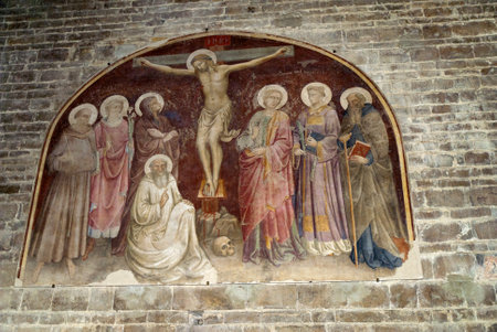 Fresco in the Church of Miniato al Monte Florence Italyのeditorial素材