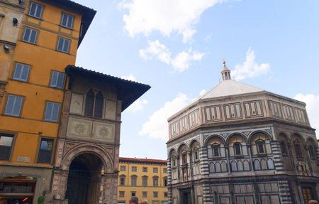 The Baptistry of the Duomo of Santa Maria del Fiore in Florence Italyのeditorial素材
