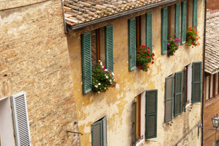 Houses in Siena Tuscany Italyのeditorial素材