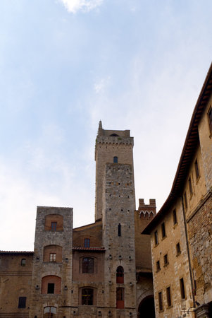 The Medieval Towers of San Gimignano Tuscany Italyのeditorial素材