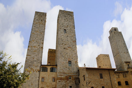 The Medieval Towers of San Gimignano Tuscany Italyのeditorial素材