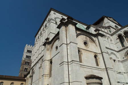 Cathedral in Lucca Tuscany Italyのeditorial素材