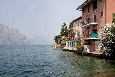 Malcesine on Lake Garda in Northern Italyのeditorial素材