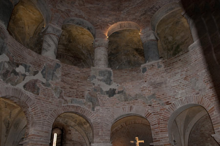 The Baptistry of the Medieval City of Mantua in Lombardy Northern Italyのeditorial素材