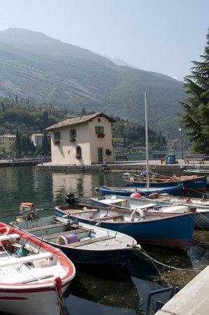 Torbole on the northern end of Lake Garda in the Italian Lakes in Italyのeditorial素材