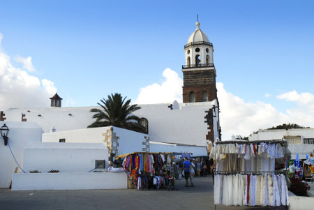 Teguise the old capital of the island of Lanzarote in the Canary Islands Spainのeditorial素材