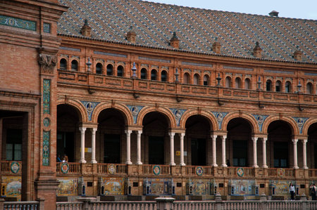 Plaza Espana in Seville Spainのeditorial素材