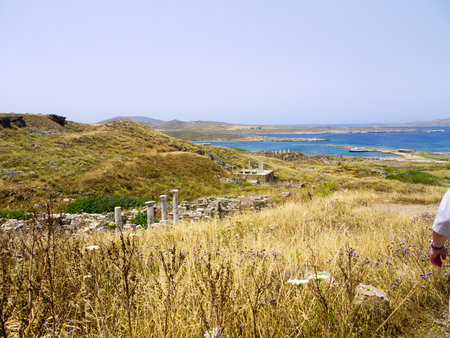 The Temple Island of Delos in the Cyclades Islands Greece