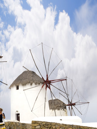 The beautiful Island of Mykonos in the Cyclades Islands Greeceのeditorial素材