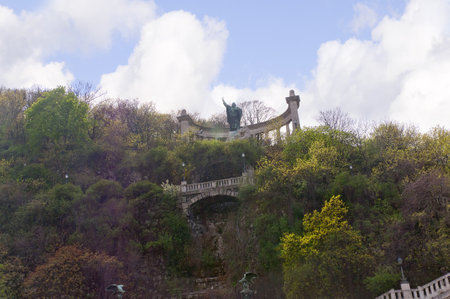 Gellert Hill in Budapest Hungaryのeditorial素材