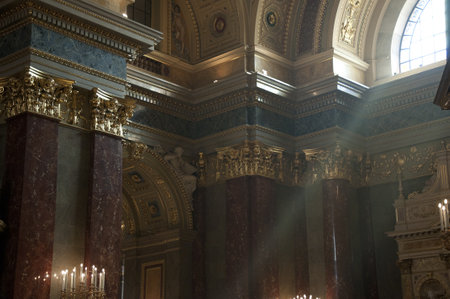 Interior of St Stephans Cathedral Budapest Hungaryのeditorial素材