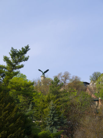 Imperial Eagle on the Royal Palace in Budapest Hungaryのeditorial素材