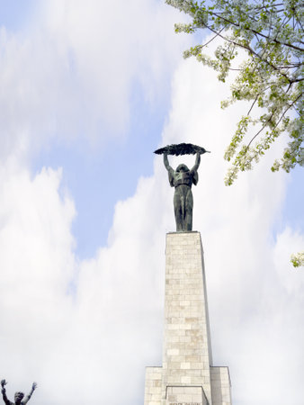 Staue of freedom on Citadel Hill in Budapest Hungaryのeditorial素材
