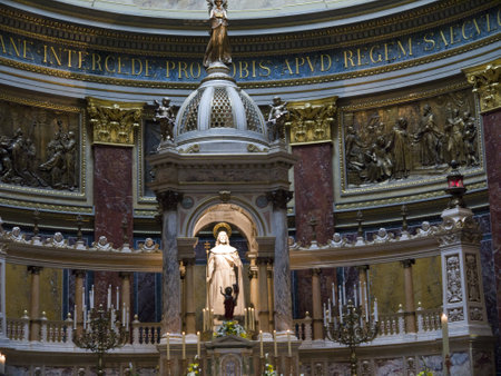 Interior of St Stephans Cathedral Budapest Hungaryのeditorial素材