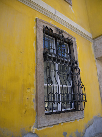 Window in the Castle District of Budapest Hungaryのeditorial素材