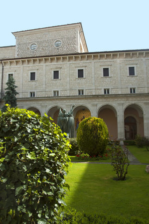 Monte Cassino monastery which was completely obliterated in a World War ll Battleのeditorial素材