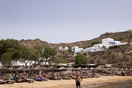 Boat Trip around the Island of Mykonos in Greeceのeditorial素材