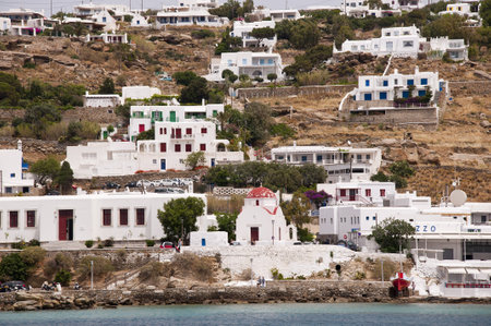 Chora the Main Town on the Island of Mykonos Greeceのeditorial素材