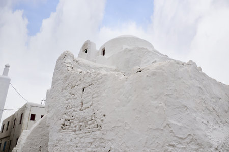Church in Chora the Main town on the island of Mykonos Greece