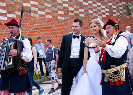 Wedding at Wawel Castle in Krakow Polandのeditorial素材