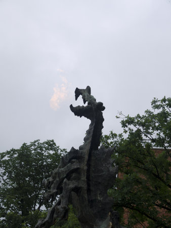 the Dragon of Wawel castle in Krakow Polandのeditorial素材