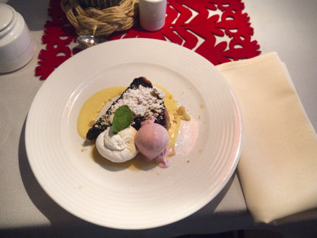 Ice cream dessert in Krakow Polandのeditorial素材