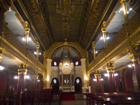 Interior of Synagogue in Krakow Polandのeditorial素材