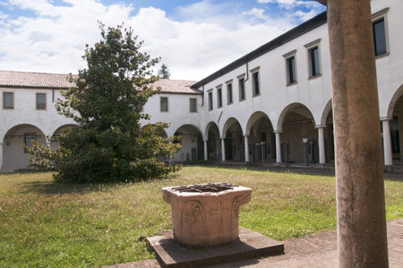 Cloisters of the church of the Eremitani In Padua Italyのeditorial素材