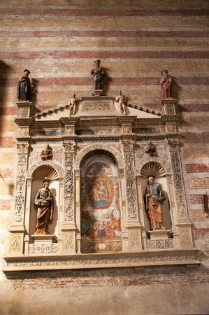 Interior of the church of the Eremitani In Padua Italyのeditorial素材