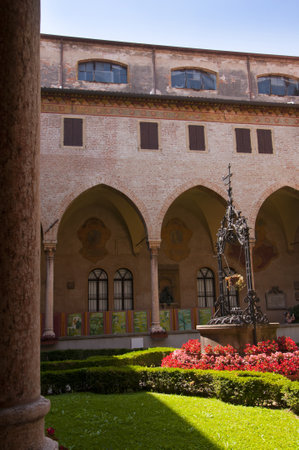Cloister of the Basilica of St Anthony in Padua Italyのeditorial素材