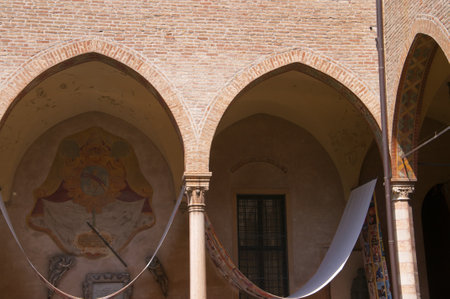 Cloister of the Basilica of St Anthony in Padua Italyのeditorial素材