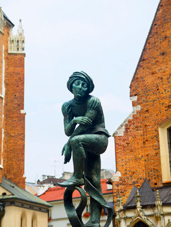 Statue in Krakow Polandのeditorial素材