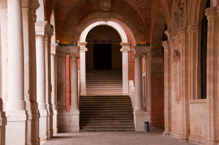 Basilica Palladiana  centrally located in Vicenza s Piazza dei Signori, of which Palladio himself said that it might stand comparison with any similar work of antiquity; The Torre di Piazza and the Loggia di Capitano are on this piazzaのeditorial素材