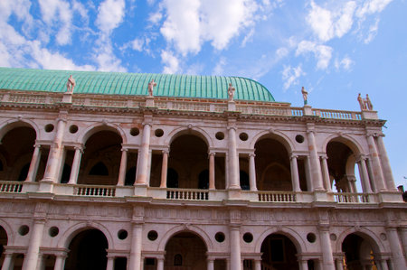 Basilica Palladiana  centrally located in Vicenza s Piazza dei Signori, of which Palladio himself said that it might stand comparison with any similar work of antiquity; The Torre di Piazza and the Loggia di Capitano are on this piazzaのeditorial素材